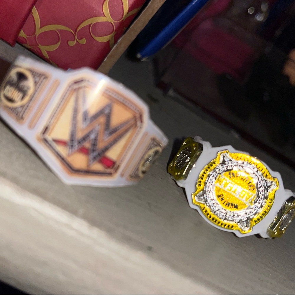 WWE Gold and White Championship Ring Set